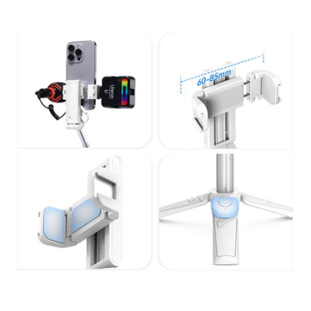 Ulanzi JJ02 White (M005) - mini statyw, selfie stick i grip do smartfona z pilotem Bluetooth